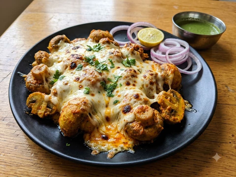 Mozzarella Cheese Mushroom Tikka